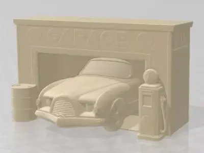 Chrysler D Elegance 1952 3D Frame Diorama Printable 3D print model