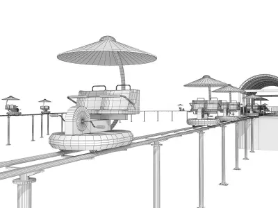Amusement Air Bike 3D model