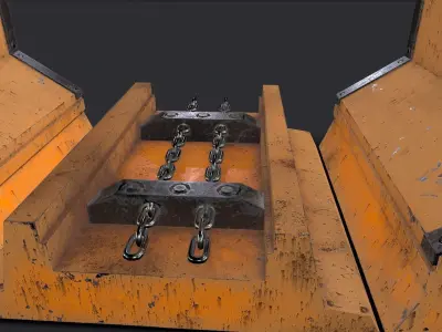 Chain conveyor PBR Low-poly 3D model