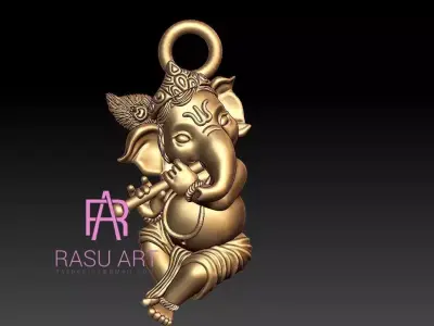 GANESH PENDANT 3D print model