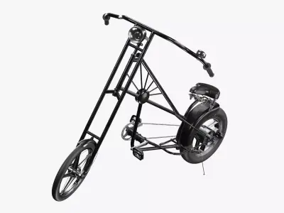 Vintage bicycle stylized 02 3D model