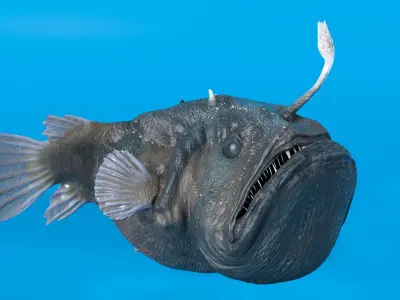 Anglerfish Rigged for Maya 3D model