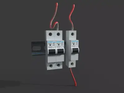 Circuit Breaker-Fuse Free 3D model