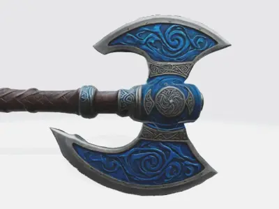 Fantasy axe 3D model