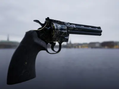 Colt Python Low-poly 3D model