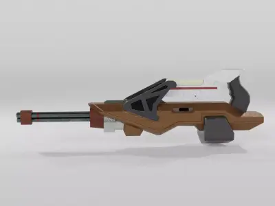 Mini chain gun - Planetside 1 Low-poly 3D model