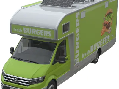 Food Truck VW Crafter 2 MAXI 3D model