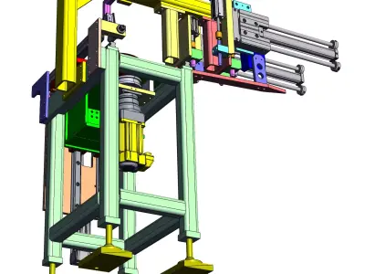 Automotive wheel rim processing machine 3D model