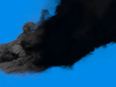 FumeFx- Large Scale High detalied Smoke Low-poly 3D model