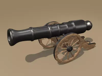 cannon 3D model 4