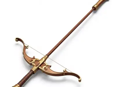 Bow sword  Low-poly 3D model