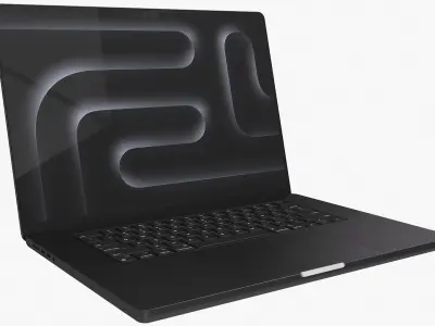 Apple MacBook Pro 16 M5 2025 Space Black Rigged 3D model
