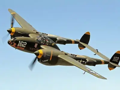 Lockheed P-38 Lightning 3D model shop