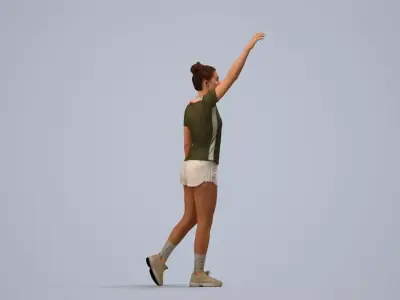 00504Beatrice005 - Adult Caucasian woman exercising in summer 3D model