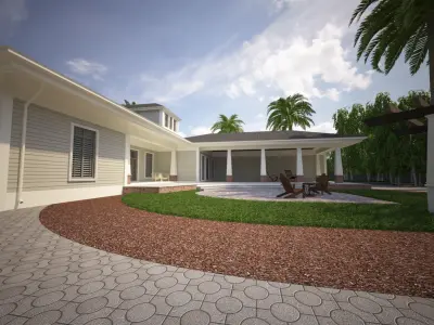 Mediterranean villa Free 3D model