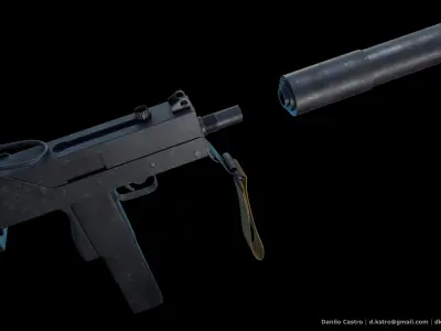 INGRAM M10 SMG -  4k textures 3D model