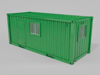 20ft Modified Shipping Container Room - Versatile Modular Space 3D model