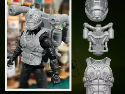 Toxo Viper V1 GIJoe Fan Art 3D printable For Action Figures 3D print model purchase