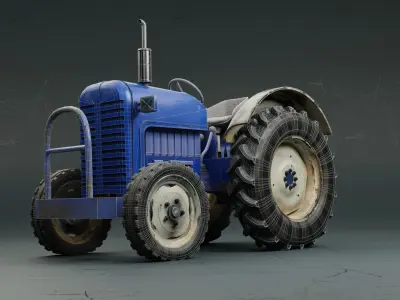 Cartoon Tractor 3D model