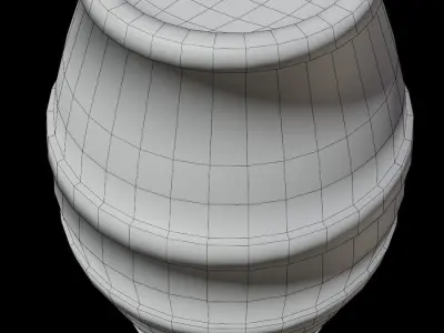 low-poly barrel PBR wooden Free low-poly 3D model