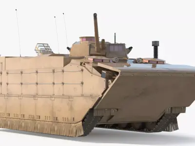 US Marine Expeditionary Fighting Vehicle Rigged 3D model purchase
