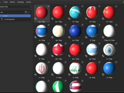 Flags Free low-poly 3D model