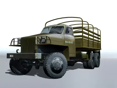 Studebaker us6 Low-poly 3D model