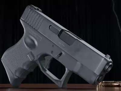 Glock 26 Low-poly Game-ready Low-poly 3D model