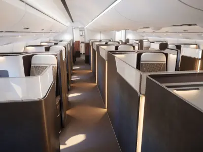 modern  airplane Interior 3D Model Vray Fstorm 3D model