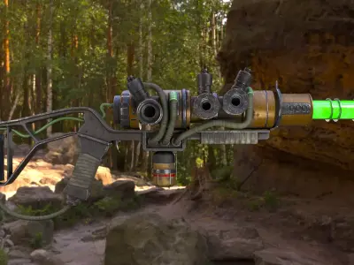 Plasma Rifle Fallout Low-poly 3D model