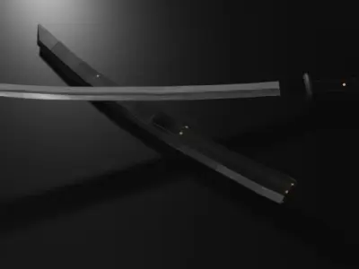 Katana samurai sword Free 3D model