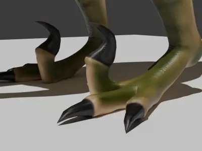 Raptor 3D Model Fully Rigged Free low-poly 3D model