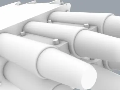 BAE Systems Shield MK2 Decoy Launchers Low-poly 3D model