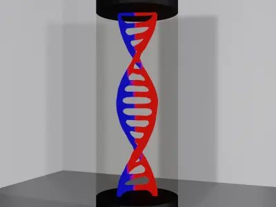 DNA Vial Sci-Fi Container Low-poly 3D model