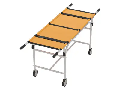 Hospital Ambulance Stretcher Trolley 3D model