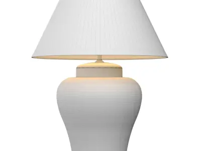 Table Lamp Tropicana Chinese Flower and Birds Ceramic Bedside 3D model