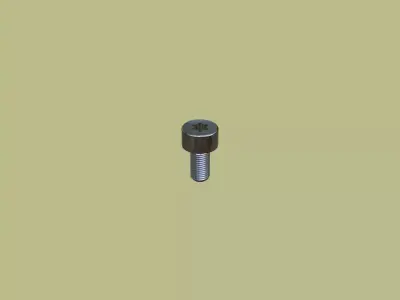 Collection of Steel Stained Torx Cap Bolts 3D Model Pack
