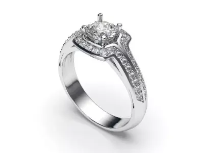 solitaire with ring sizes  8 part S63 3D print model