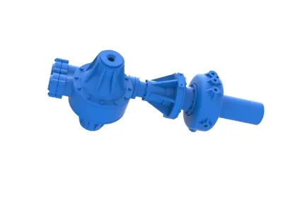 Turbonique Turbo drag axle Scale 1 to 25 3D print model