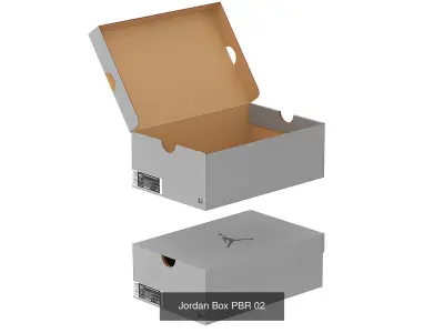 Jordan Boxes Collection PBR 3D Model Pack