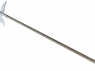 Silver halberd 3D model