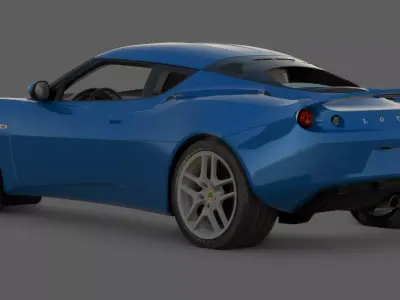 2010 Lotus Evora 3D Model  The Practical Lotus  Low-poly 3D model