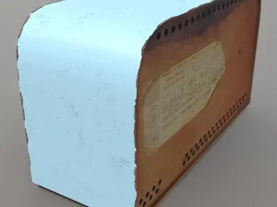 Radio retro Low-poly 3D model