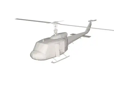 Military Helicopter concept Low-poly 3D model get