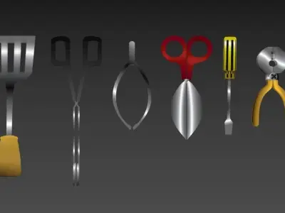 Cartoon mix  tools 3D model