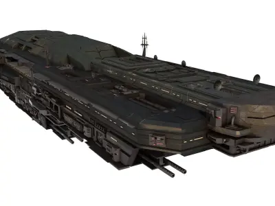 Sci-fi spaceship combat  3D model
