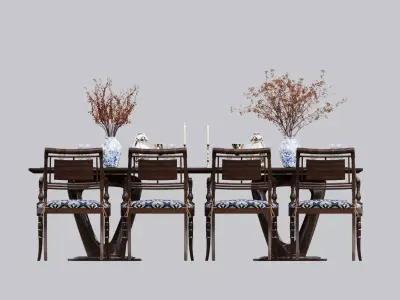 dining table-classic 3D model