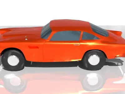 Car Classic Racing 007 Low-poly 3D model