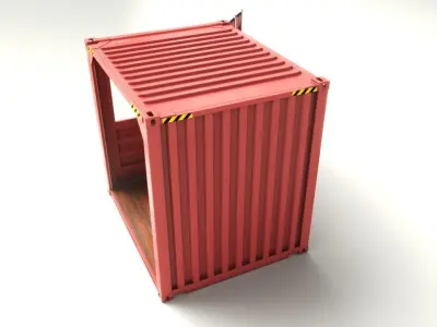 10 feet cube container 3D model