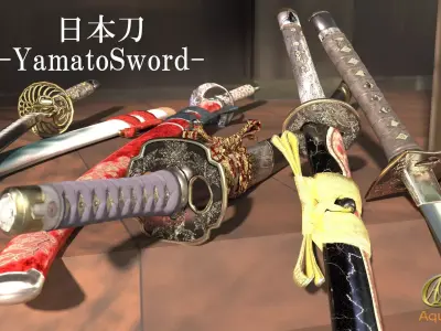 YamatoSword  Low-poly 3D model